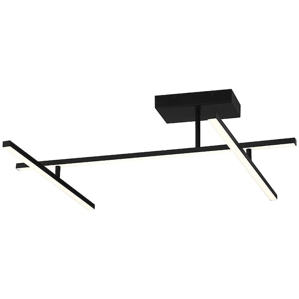 Access Lighting Duo, Adjustable LED SemiFlush, Matte Black Finish, Acrylic Lens Acrylic 63078LEDD-MBL/ACR - main